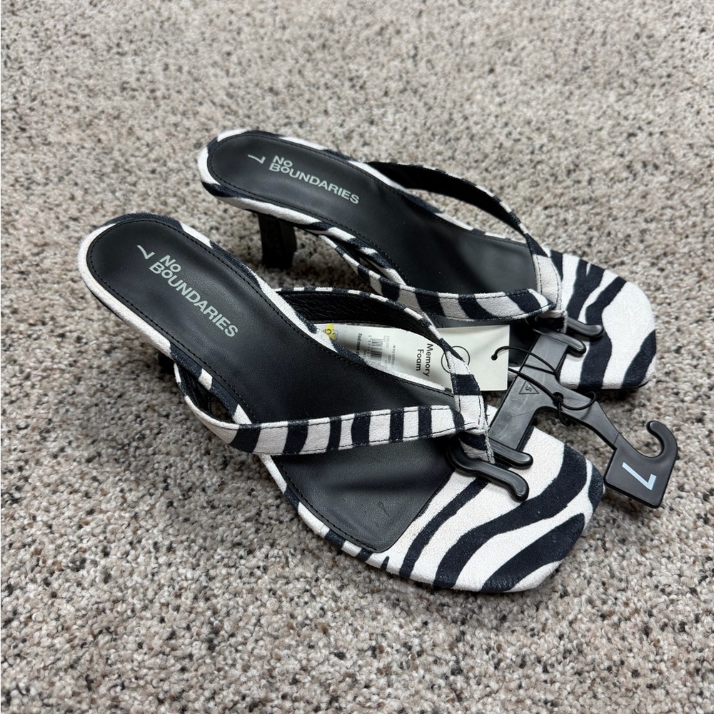 No Boundaries Zebra Print Heels